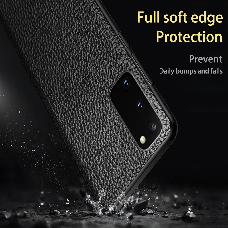 Caz De Telefon Pentru Samsung S20 Ultra S10 S10e S9 S8 S7 Edge Nota 8 9 10 20 Plus A10 A20 A30 A40 A50 A70 A51 A71 Litchi Texture Acoperi