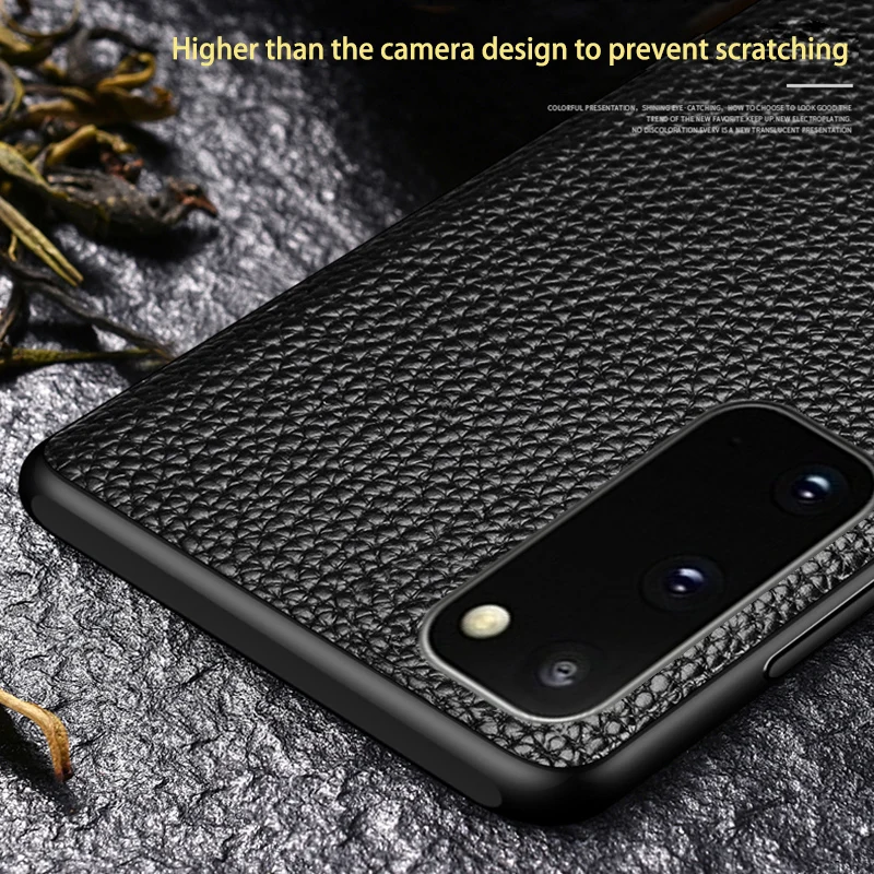 Caz De Telefon Pentru Samsung S20 Ultra S10 S10e S9 S8 S7 Edge Nota 8 9 10 20 Plus A10 A20 A30 A40 A50 A70 A51 A71 Litchi Texture Acoperi