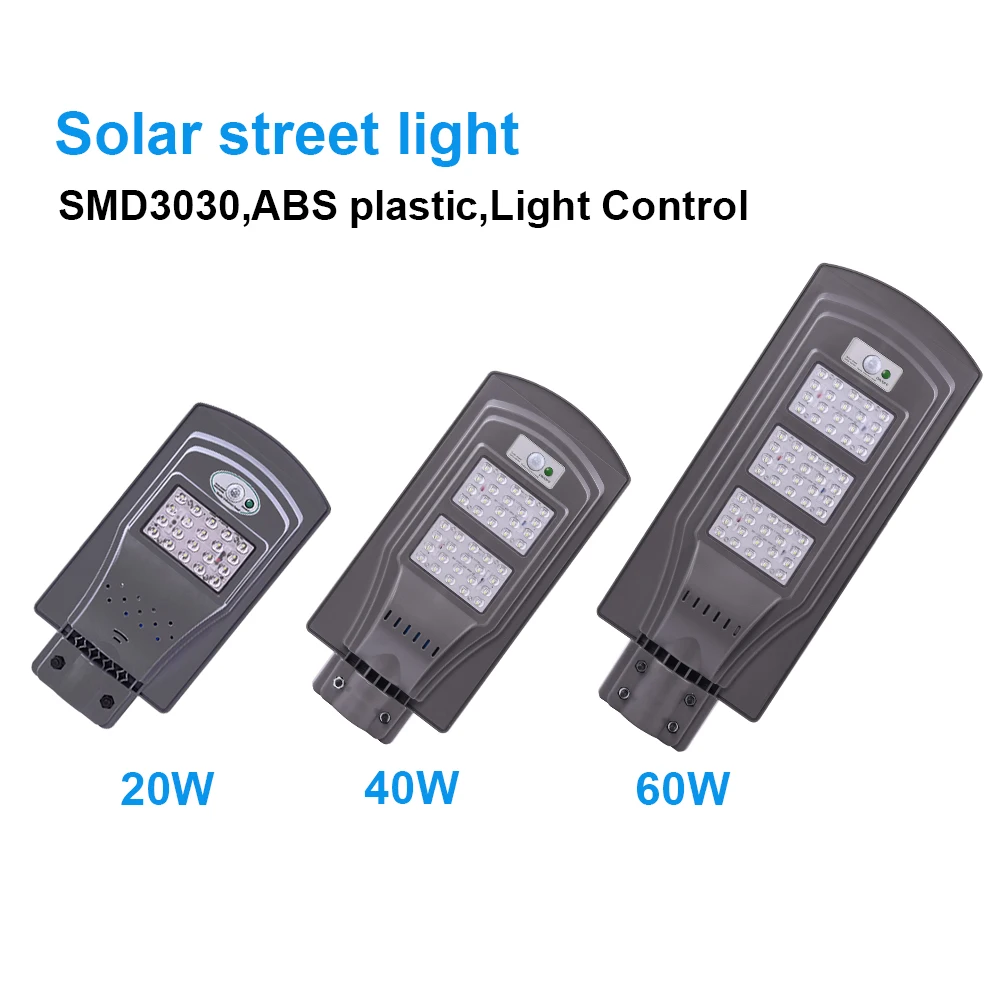 LED iluminat Stradal Solar 20W 40W 60W (Senzor Radar + Fotocelula Senzor ) Led Steet Lumini Impermeabil în aer liber Lămpi cu Led-uri