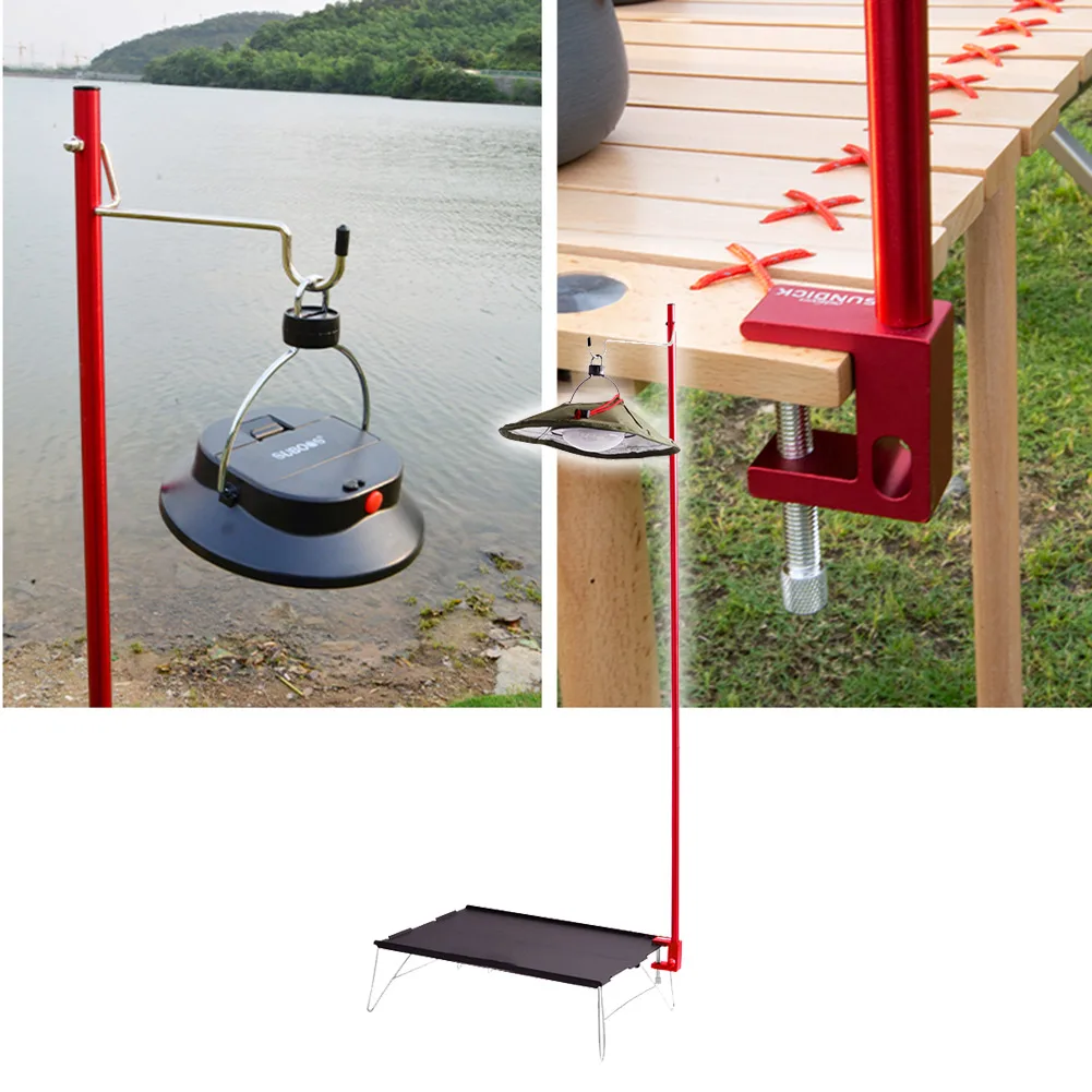 În aer liber Camping Folding Lamp Post Stâlp Portabil, Durabil Practice Clasic Multi-funcțional Cort Masă Perdeaua de Lumină Titular