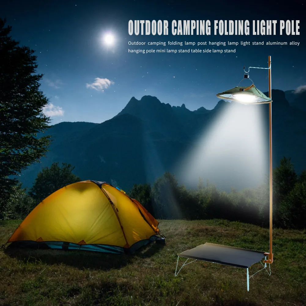În aer liber Camping Folding Lamp Post Stâlp Portabil, Durabil Practice Clasic Multi-funcțional Cort Masă Perdeaua de Lumină Titular