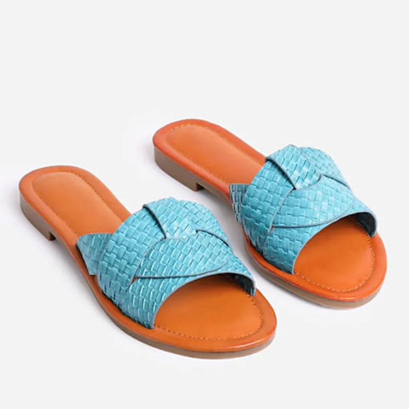 DDYZHY Nou fund plat pentru femei pantofi casual ladies sandals tocuri inalte cu toc mic papuci de vară, papuci de piatră model de papuci