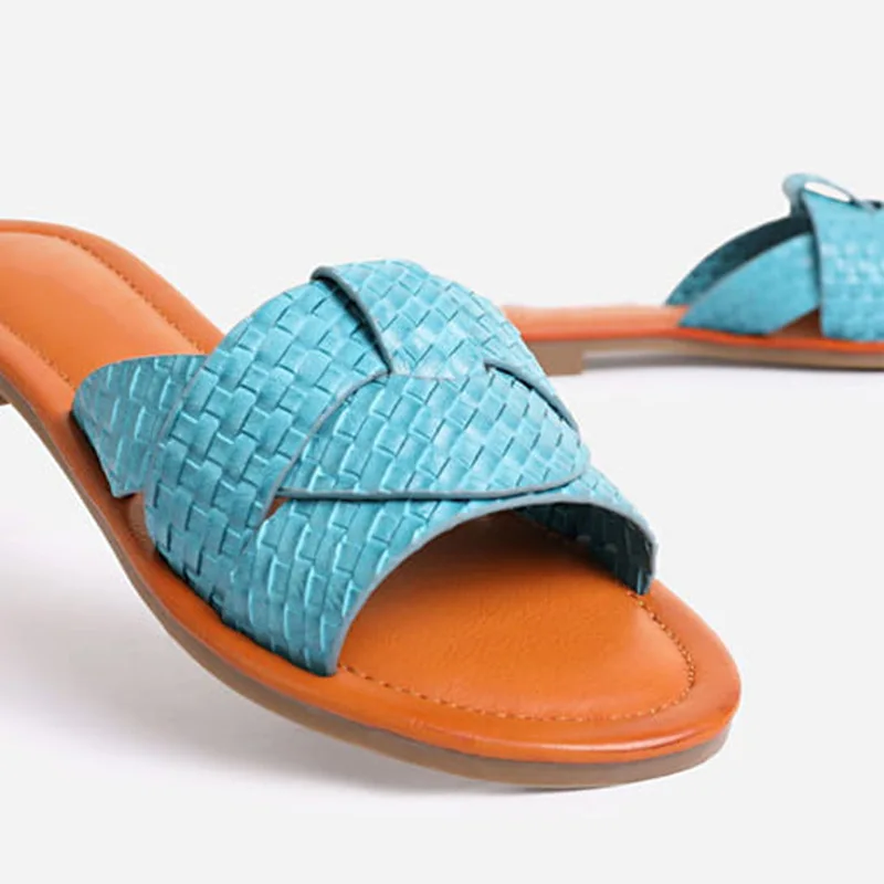 DDYZHY Nou fund plat pentru femei pantofi casual ladies sandals tocuri inalte cu toc mic papuci de vară, papuci de piatră model de papuci