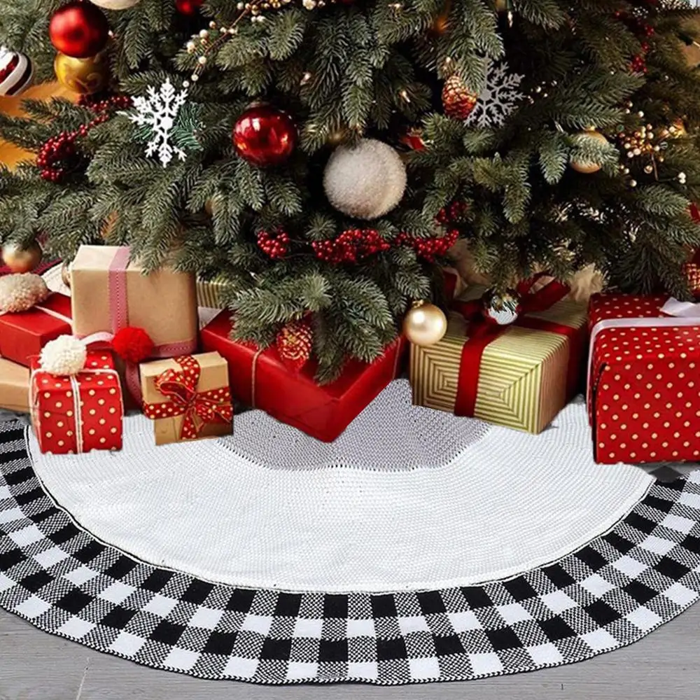 Crăciun Tricotate Fusta Copac Pomul de Crăciun Decor Covoare pentru Living Modern Crăciun Fericit Decor pentru Casa An Nou Fericit 2021
