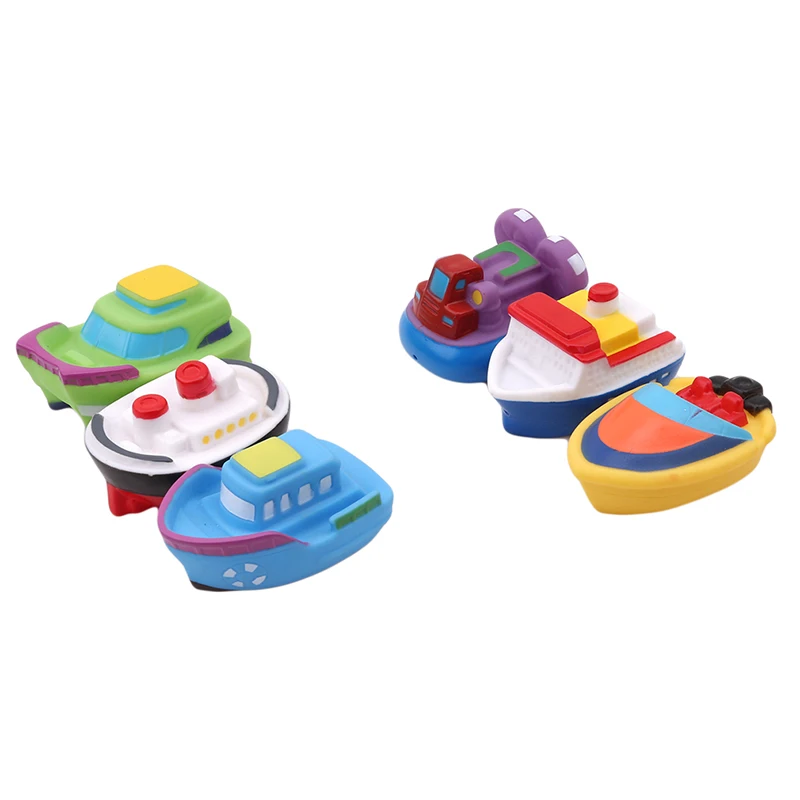 6pcs/set Vânzare la Cald Baie de Jucărie Piscină pentru Copii Spray de Apă Colorate Barca de Cauciuc Moale Jucării pentru Băieți și Fete în condiții de Siguranță Material