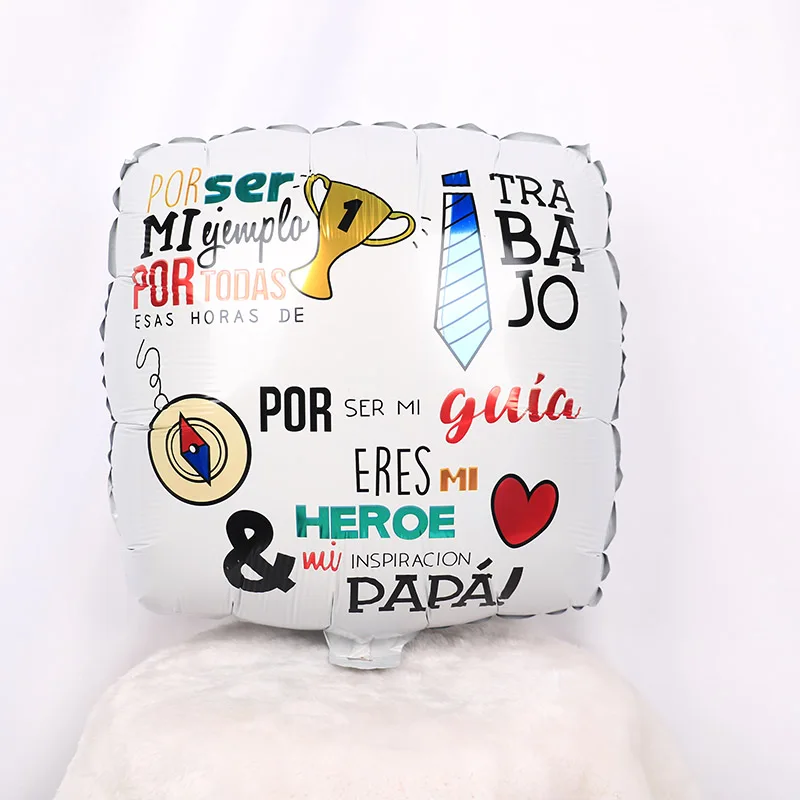 50pcs 18inch spaniolă ziua Tatălui Feliz Dia Papa Super Baloane Folie helio para umfla globos Partidul Decor Consumabile globos