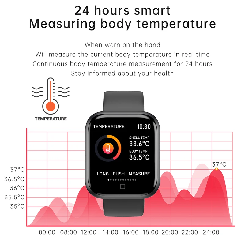 DOOLNNG 2020 T80s Ceas Inteligent Bărbați Femei Temperatura Corpului Monitor de Ritm Cardiac Fitness Tracker Sport Tensiunii Arteriale Smartwatch
