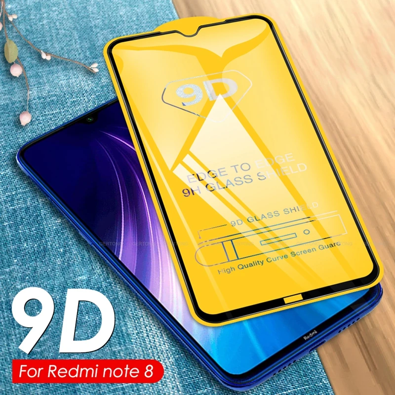 2 buc/lot 9D Deplină Acoperire Edge Tempered Glass Pentru Xiaomi Redmi Nota 7 Pro 7A Nota 8 Pro 8A Ecran Protector Pentru Redmi Notă 8T