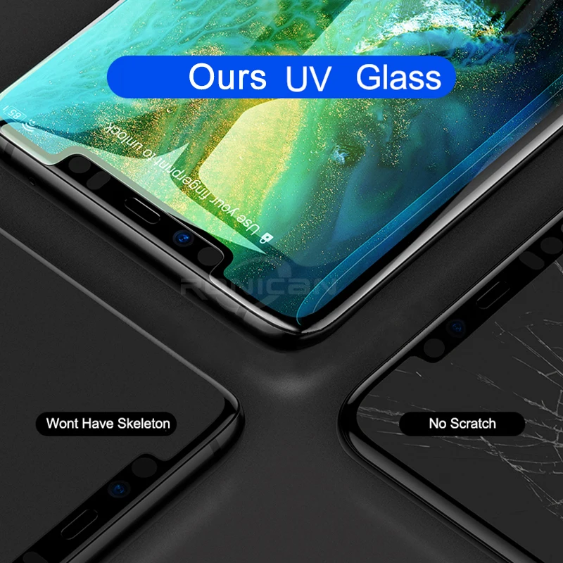 Pentru Huawei Mate 20 Pro RS Nano Lichid UV Plin Adeziv Sticla Temperata pentru Samsung Galaxy S7 edge S8 S9 Plus Nota 8 Nota 9 LG V30 V40