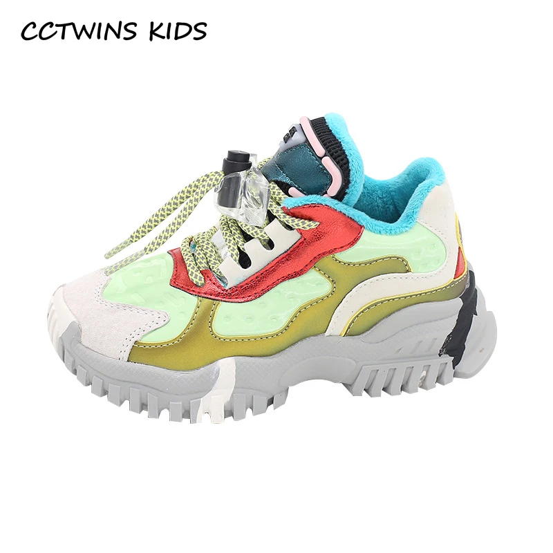 CCTWINS Copii Adidasi 2020 Fete de Moda de Iarnă de Funcționare Casual, Pantofi Sport Baieti Plasă Adidasi Copii Blană Cald Pantofi FS3923