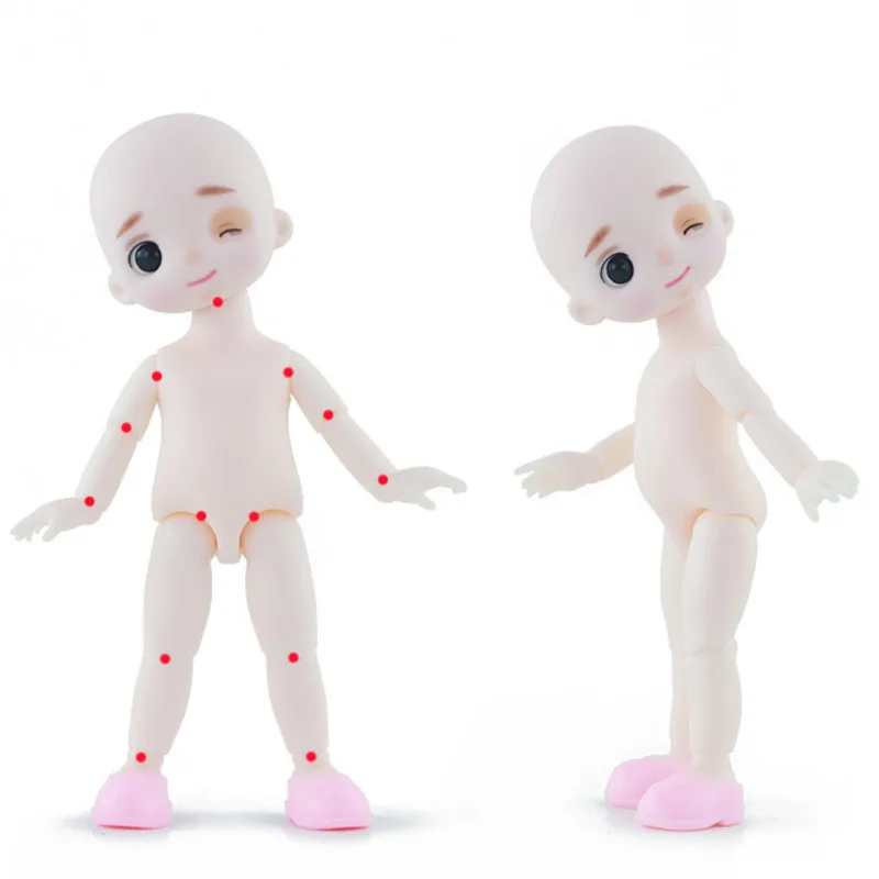 Noi BJD 16cm Papusa 13 Articulații Mobile Moda Drăguț Frumusete Papusa Jucării Pentru Copii Nud Roz Galben Peruci Păr Fată Ziua de nastere Cadou Jucărie