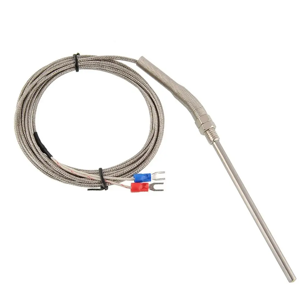 Tip K Termocuplu din Inox sonda Termocuplu 300mm 3m Cablu Lungime cablu,Termocuplu-100 – 1250 ° C Senzor de Temperatură