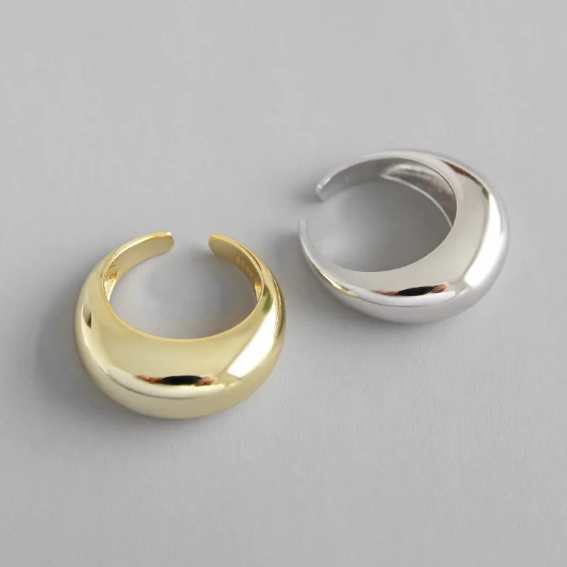 Argint 925 geometrice circulare de sex feminin inele pentru femei bijuterii fine, la modă mai buni prieteni inel argint 925 accesorii