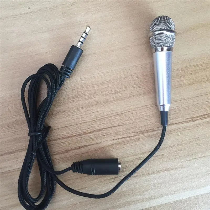 Portabil Stereo de 3,5 mm Studio Mic KTV Karaoke Mini Microfon Pentru Telefon Inteligent Laptop PC Desktop Portabile Audio Microfon