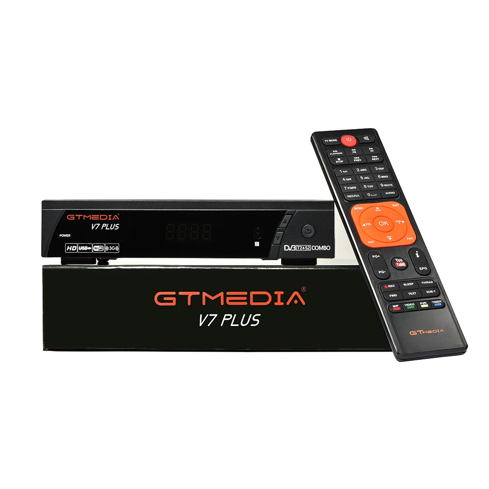 GTmedia V7 Plus Combo DVB-S2+T2 prin Satelit receptor Suport H. 265 și PowerVu,DRE & Biss key,Wifi,full HD 1080P Decodor PK V7 PRO