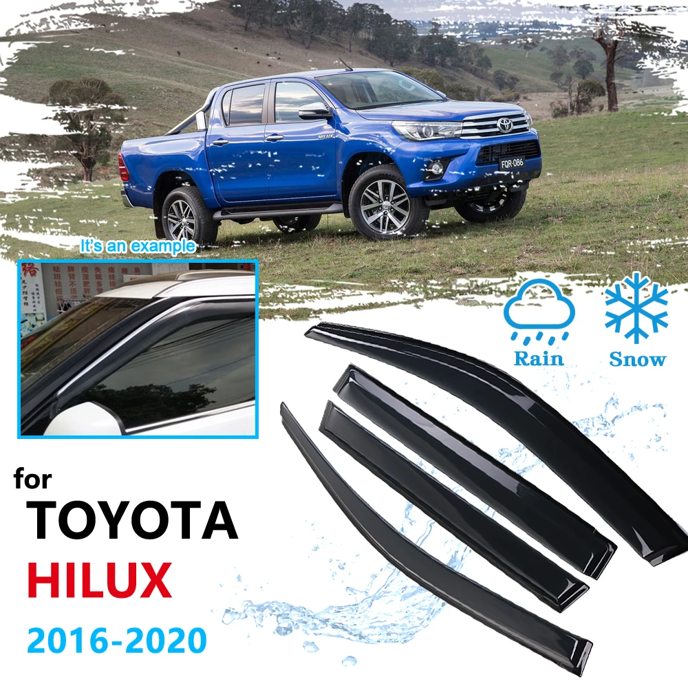 Masina Fereastră Accesorii pentru Toyota Hilux SR5 REVO AN120 AN130 120 130 2016~2020 Ploaie Guard Deflector de Copertine Parasolar Adăposturi 2019