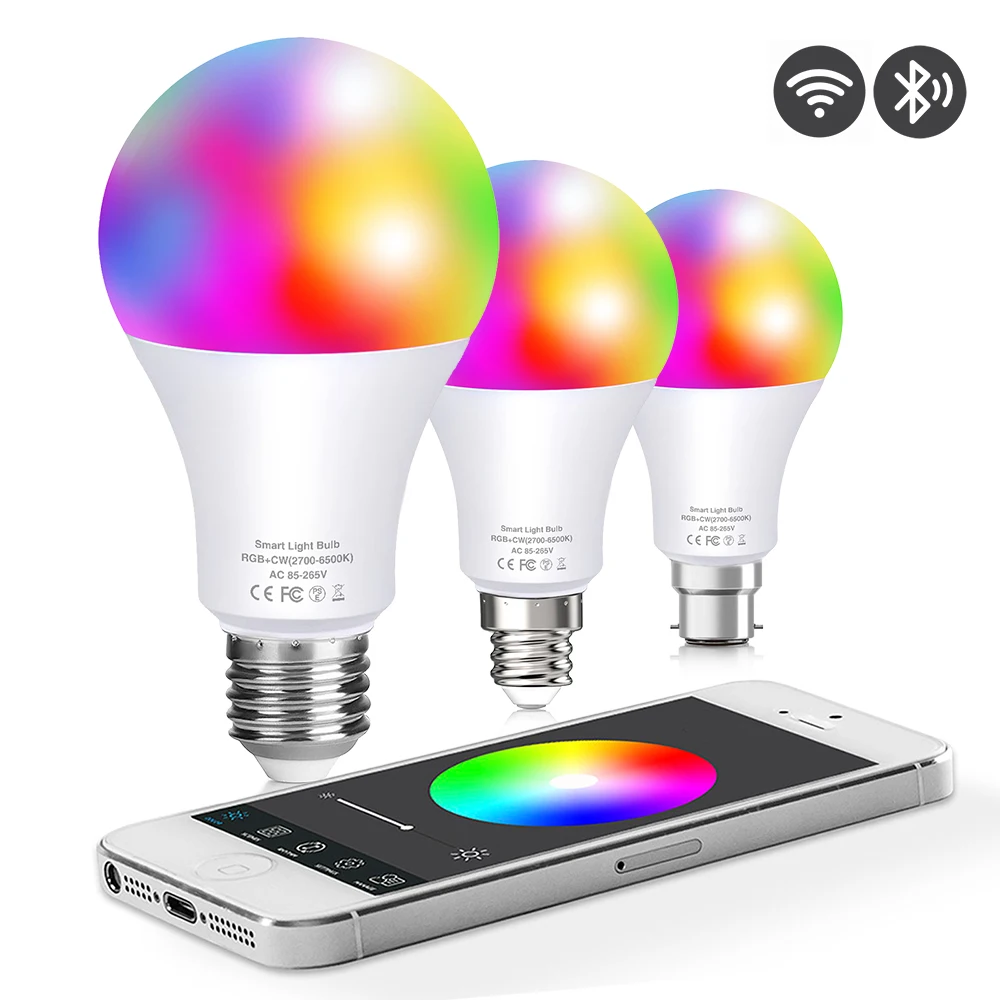 WIFI Bec Inteligent Acasă Lampă cu Led-uri Siri Voice Control Bluetooth APP Google Smart Home Estompat Lampă Becuri cu LED-uri de Interior Decor Acasă
