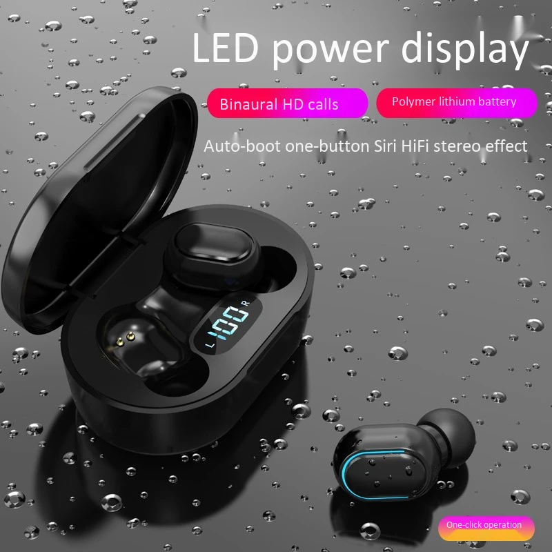 E7S TWS Wireless Căști Bluetooth, Anulare a Zgomotului rezistent la apa Display LED Sn In-Ear Cască Stereo Auriculare