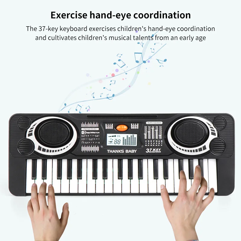 37Keys Electric Pian Digital Portabil de Muzică Electronică Tastatura Bord Cheie Pian Electric Copii Cadou de Muzică Jucărie de Învățare