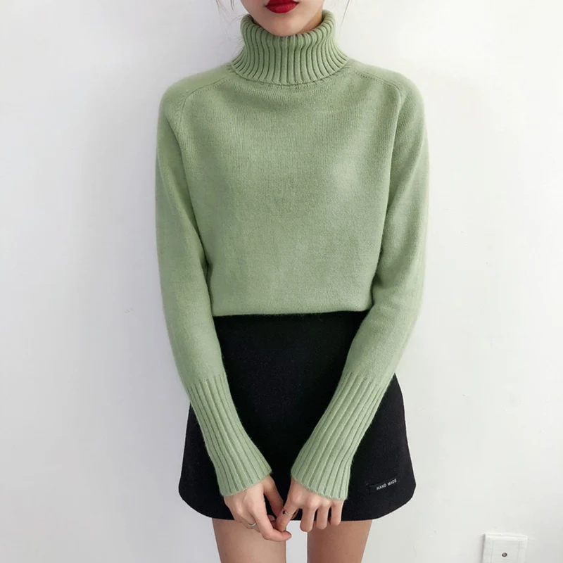 Pulover tricot femei 2020 toamna și iarna cașmir de înaltă gât maneca lunga pulover