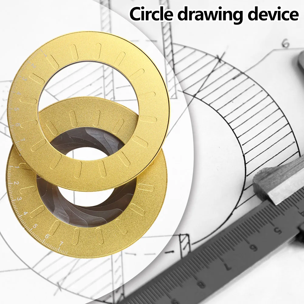 Reglabil Cerc Instrument De Desen 304 Din Oțel Inoxidabil Măsurare Rezistență Puternică Din Lemn Portabil Desen Circular