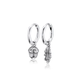 Acorn & Frunze de Hoop Cercei argint Bijuterii Cercei Pentru Femei Cadou de ziua Îndrăgostiților Moda Cercei