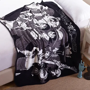 Anime One Piece Pătură/Craniu de Design Fleece Pătură de Călătorie/Luffy Aer conditionat Arunca pe Canapea/Confortabil Avion Covor Manta