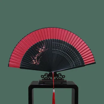 Chineză Vintage Matase Fan Pliere Portabil De Mici Lady Mătase Fanii De Dans Clasic Dans Mătase Fan Abanicos Para Boda Cosplay Elemente De Recuzită