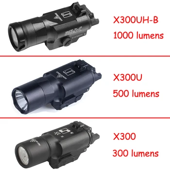 Clearance-ul Pistol Arma Lanterna Tactice lumina XH35 X300UH-B X300U X300 Glock pistol LED-uri Albe de Vânătoare Lanterna se potrivesc 20 mm feroviar