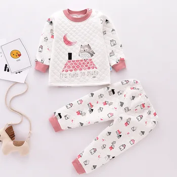 Copii Seturi De Pijamale Pijamale Cald 2020 De Toamna Si Iarna Pentru Copii Boys Se Ingroase Fete Pijamale Din Bumbac Pentru Copii Seturi De Lenjerie De Corp Termice