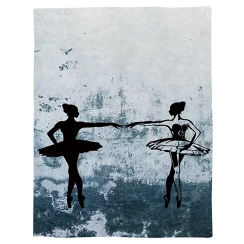 Dansatoare De Balet Dansat Perete Arunca Pătură Caldă Pătură Microfibră Desene Animate Pături Pentru Paturi De Decor Acasă