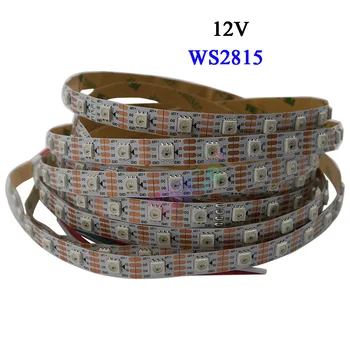 DC12V 50m WS2815 inteligent pixel led strip lumină;IP30/IP65/IP67;Adresabil Dual-semnal Smart led strip bandă;30/60 pixeli/led-uri/m;