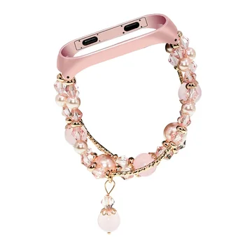 Doamna watchband Pentru Xiaomi Miband 5 4 3 Brățară Agat Cristal Bijuterii Stil Montre Femme Trupa Încheietura mâinii Correas De Reloj Mi Band 4
