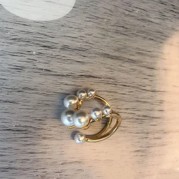 Exagerat Inele Imitație Pearl Inel de Aliaj de Simplu Inel de Moda Inel Delicat de Mână Bijuterii pentru Femei Fata (Open Ring)