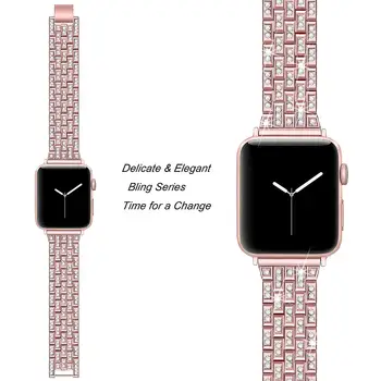 Femei Diamante curea de ceas Pentru Apple Watch Band 38mm 42mm 40mm 44mm SE inoxidabil curea din otel iWatch seria 6 5 4 3 bratara curea