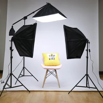 Fotografii profesionale, Studio Foto Softbox Lumini Continuă Kit de Iluminat Echipamente de Boom Braț 3Pcs Moi Cutie Cu saci de Nisip