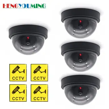 Hengyouming 4buc Dummy Dome de exterior Cu LED imitatie de securitate Fals, Camera ip, CCTV strada supraveghere dummy cam
