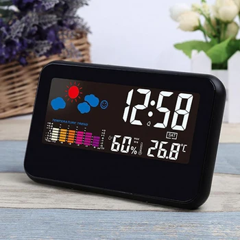 Hot Digital Ceas cu Alarmă Cu LED-uri Colorate de Fundal Stație Meteo Amânare Electronice Masă, Ceas Desktop serviciu de Trezire Alarmclock