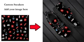 HYCOOL Amuzant Animal de Proiectare Femei ochiurilor de Plasă Pantofi de Funcționare Broasca Linie Tipărite Cuplu Atletic Pantofi Dantela-Up Confortabil Sport Zapatillas