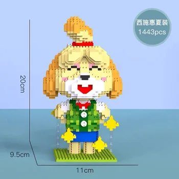 Iepure Anime Blocuri Ursul Desene animate Licitație Figura Cărămizi de Construcție pentru Copii Jucarie de Educație pentru Copii Papusa Brinquedos Fete Drăguț Cadouri