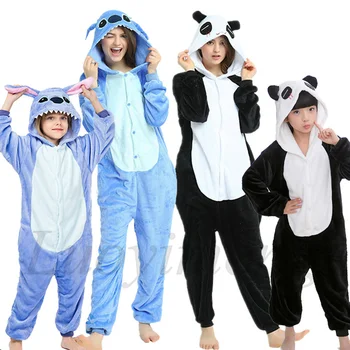 Kigurumi Ochi Panda Onesies Femei De Iarnă Animal Unicorn Pijamale Fete Baieti Costume Adulti Cămașă De Noapte Din Flanel Pijamale Pijamale