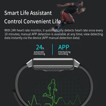 L8star Brățară Inteligent X9 timp Real Heart Rate Monitor de Presiune sanguina banda Inteligent ceas cu Alarma rezistent la apa GPS Sport tracker de fitness