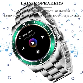 LIGE apelare Bluetooth Ceas Inteligent Bărbați Acceptă TFT Card Music Player Pentru Android ios Nou de Lux din Oțel Curea Sport smartwatch Femei