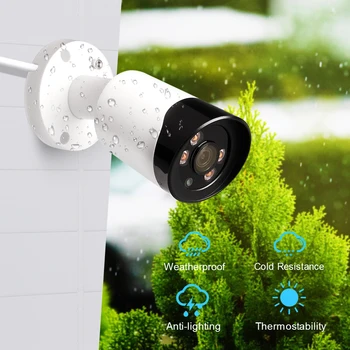 LOOSAFE 1080P HD Mini-Bullet de Exterior rezistent la apa Camera POE IP de Supraveghere Acasă plin de culoare de Zi și de Noapte aparat de Fotografiat CCTV Network Cam