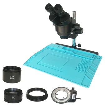 Masă mare Sta 3.5 X-90X industriale Binocular microscop stereo cu WF10X/20 Ocular +56 led-uri de lumină inel +Căldura de lipire mat