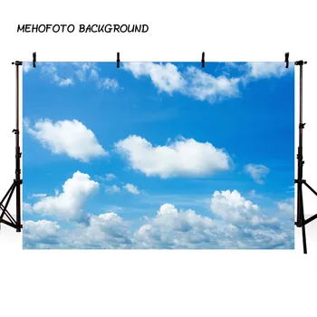 MEHOFOTO Fundal pentru Fotografia de Cer Albastru și Alb Nor Decora Fundalul pentru Cabina Foto Personalizate de Fundal Petrecere