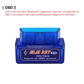 Mini ELM327 V1.5 OBD2 OBD Bluetooth Cititor de Coduri de Diagnosticare Auto Scanner Tool pentru VW, Chrysler, Ford Mazada Nissan Toyota