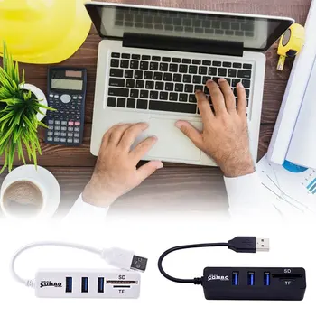Mini Hub USB 3.0 Multi USB 3.0 Hub USB Splitter 3-Port Hub Cu TF, SD Card Reader 6 Port 2.0 Hab Adaptor Pentru PC Accesorii