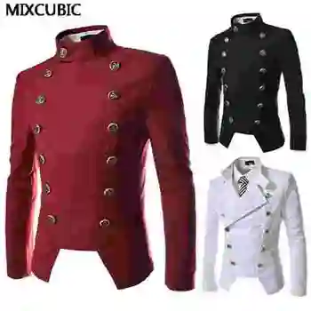 MIXCUBIC moda primavara Toamna stil de Colegiu Unic la două rânduri de proiectare costum barbati casual Slim fit costum pentru bărbați M-2XL