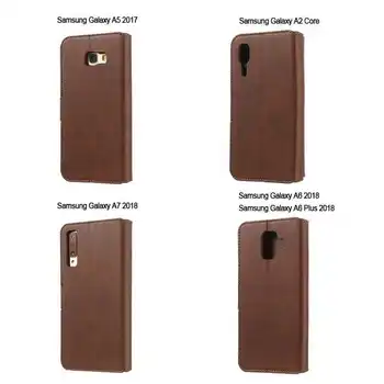 Moda Portofel Din Piele De Caz Pentru Samsung Galaxy A7 A750 A6 Plus 2018 A5 2017 A2 Telefon De Bază Acoperi Caz